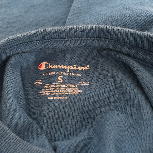 Champion Authentic Athletic Apparel Blue Short Sleeves Tee Big Sky Montana Men S - Picture 16 of 16